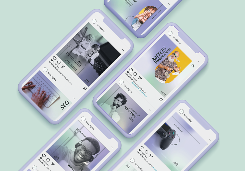 plicaciones gráficas de marca diseñadas para entornos digitales.