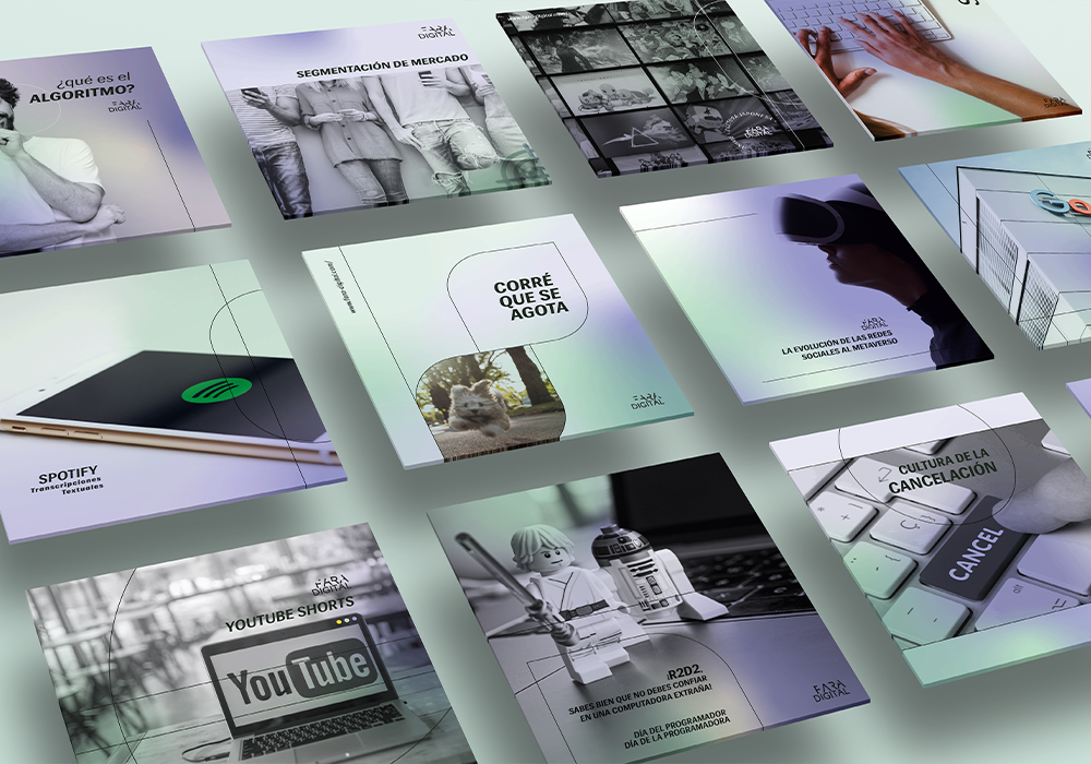 plicaciones gráficas de marca diseñadas para entornos digitales.