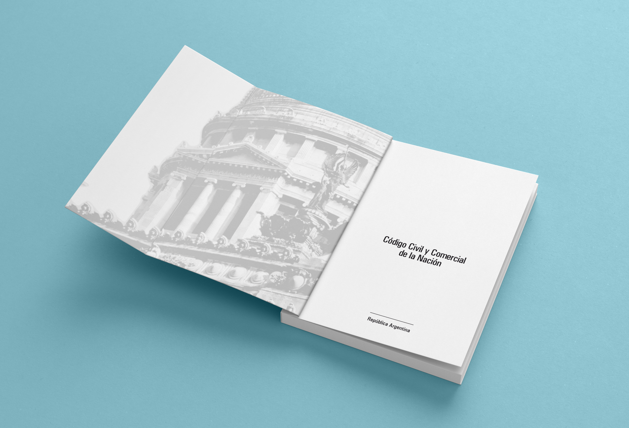 Diseño editorial para la primera edición especial del Nuevo Código Civil y Comercial de la Nación Argentina publicada por la Honorable Cámara de Diputados.