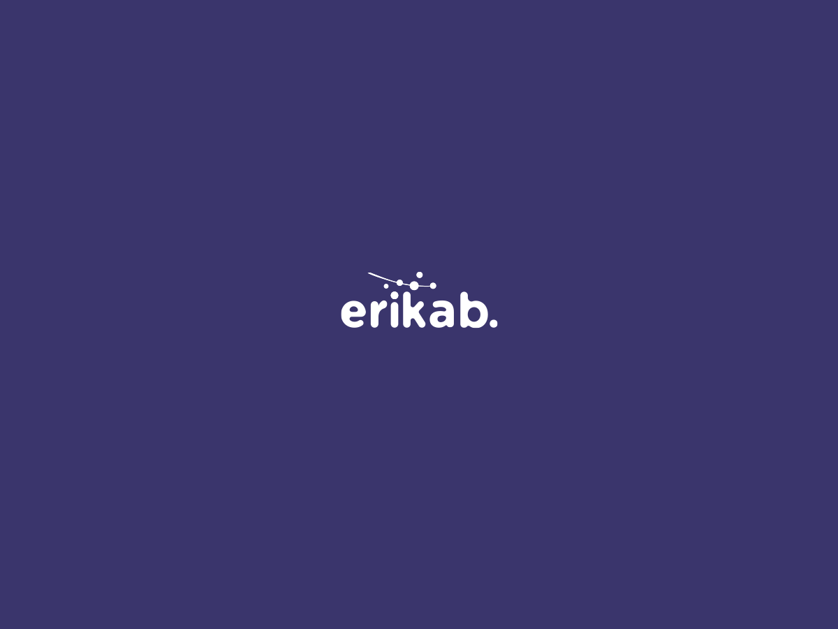 Aplicaciones de identidad visual para Erika B., especialista en comunicación digital. Papelería institucional, tarjetas personales, sobres y sistema gráfico inspirado en redes de conexión.