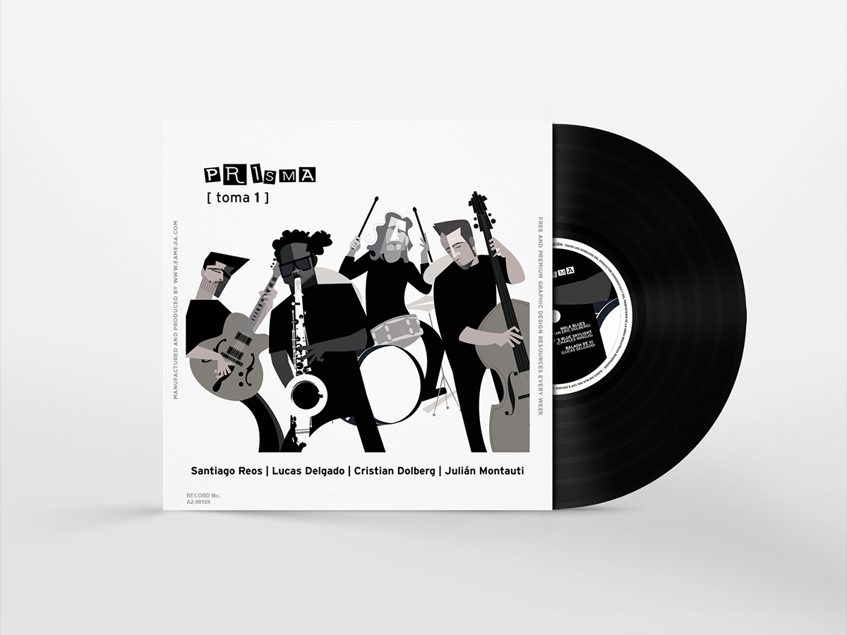 Diseño de portada e ilustración para el álbum Toma 1 de Prisma, banda argentina de jazz contemporáneo.