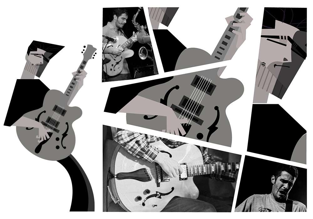 Diseño de portada e ilustración para el álbum Toma 1 de Prisma, banda argentina de jazz contemporáneo.
